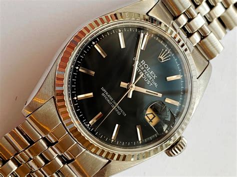 rolex 1601 black dial|rolex datejust 1601 vs 1603.